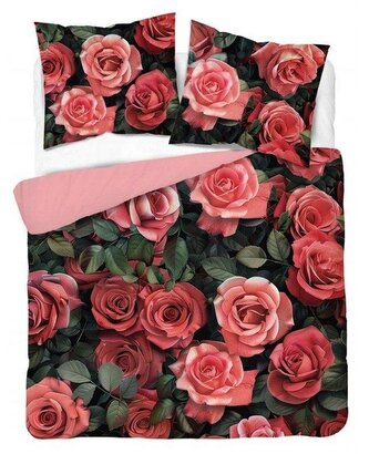 DETEXPOL Francouzské povlečení 3D Růže micro Polyester - mikrovlákno, 220/200, 2x70/80 cm DETEXPOL Francouzské povlečení 3D Růže micro Polyester - mikrovlákno, 220/200, 2x70/80 cm