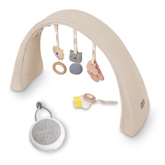 Nastavitelná hrazdička s hračkami a bílým šumem 2v1 Sleepee Sand