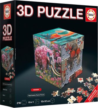 EDUCA 3D Puzzle kostka Wonder 216 dílků EDUCA 3D Puzzle kostka Wonder 216 dílků