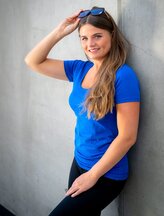 Bobánek Dámské tričko UniFit krátký rukáv - Královsky modré - XL