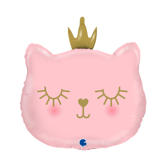 Balónek fóliový Kočka s korunkou