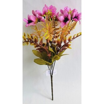 Kvetoucí tráva s kapradinou, fialová  H393/fialová