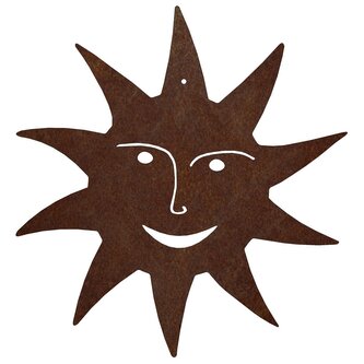 Zahradní dekorace slunce, 29 x 29 cm, corten CORGARDEN 1065