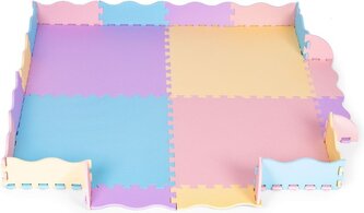 ECOTOYS Pěnové puzzle pastelové SX s okraji