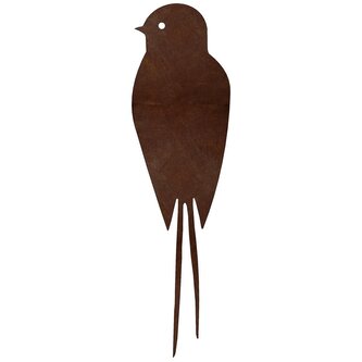 Zahradní dekorace vlaštovka 1, 20 x 5 cm, corten CORGARDEN 1044