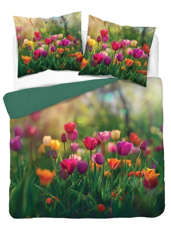 DETEXPOL Francouzské povlečení 3D Tulipány micro Polyester - mikrovlákno, 220/200, 2x70/80 cm DETEXPOL Francouzské povlečení 3D Tulipány micro Polyester - mikrovlákno, 220/200, 2x70/80 cm