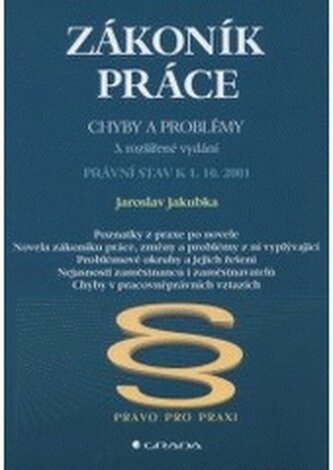 Zákoník práce chyby a problémy Zákoník práce chyby a problémy