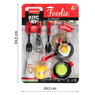 SMILY PLAY AN85068 Zestaw naczyń kuchennych z patelnią SMILY PLAY AN85068 Zestaw naczyń kuchennych z patelnią