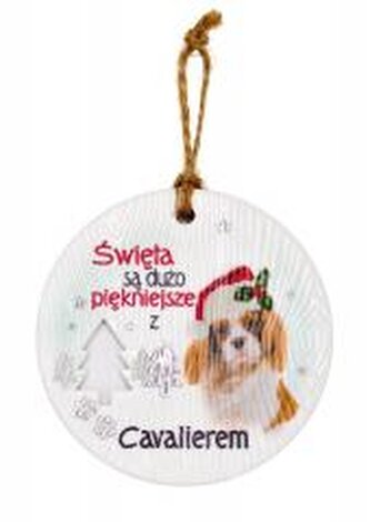 Zawieszka ceramiczna Boże Narodzenie Cavalier