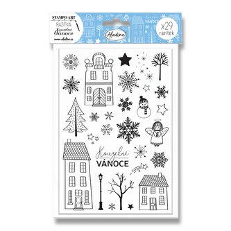 Razítka Aladine StampoArt - Kouzelné domečky, 29 ks