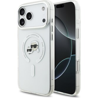 Karl Lagerfeld IML K&CH Heads Metal Frame MagSafe kryt iPhone 17 Pro Max čirý Karl Lagerfeld IML K&CH Heads Metal Frame MagSafe kryt iPhone 17 Pro Max čirý