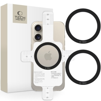 Univerzální magnetické kroužky TechProtect MagSafe, 2x černá