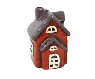 Keramický domeček na čajovou svíčku A, 14 cm