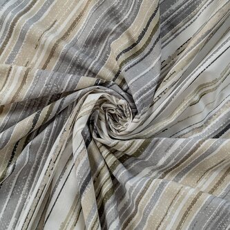 Bavlněné napínací prostěradlo 180x200cm proužek šedobéžový