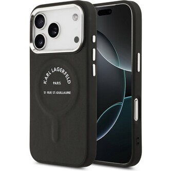 Karl Lagerfeld PU RSG Logo MagSafe kryt iPhone 17 Pro černý Karl Lagerfeld PU RSG Logo MagSafe kryt iPhone 17 Pro černý