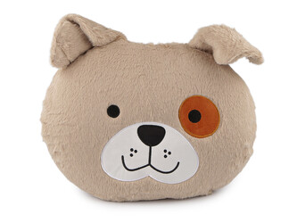 Dekorační polštář plyšový pes, kočka - 1 ks - 1 béžová světlá pejsek