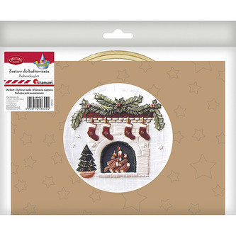 Zestaw do haftowania Świąteczny kominek TITANUM CRAFT-FUN SERIES