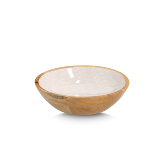 ZELLER Servírovací miska z magového dřeva, béžová 20 x 20 x 6 cm