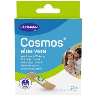 Cosmos náplasti s aloe vera 1,9 x 7,2 cm, 20 ks