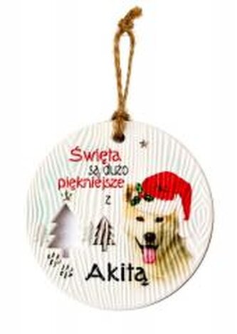 Zawieszka ceramiczna Boże Narodzenie Akita