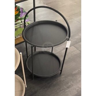 AMBIANCE Odkládací stolek kovový 66 cm černá KO-NB1510550