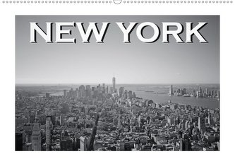 New York in schwarz weiss (Wandkalender 2021 DIN A2 quer)