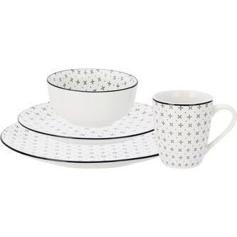 SIAKI Jídelní sada porcelánová 16 ks KO-Q04000100