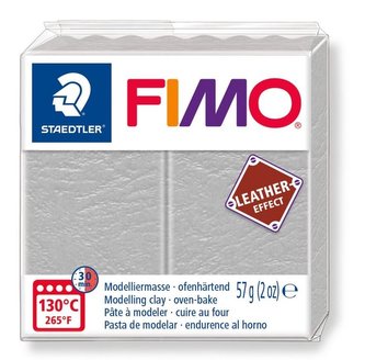 FIMO® "Leather Effect", šedá 57g