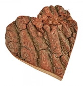 Dřevěné srdce přírodní textura 20 x 20 x 4 cm