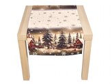 Forbyt Vánoční ubrus Zasněžená krajina CYH6019R 40x140 cm