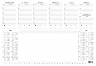 Kalendarz biurowy 2026 biuwar z listwa 2026