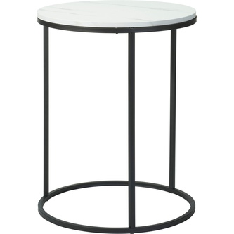 H & S COLLECTION Odkládací stolek sada 2 ks bílá/mramor 40+50 cm KO-KR8200420