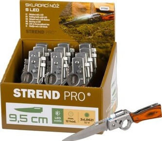 Nůž kapesní 210 mm s LED světlem Strend Pro