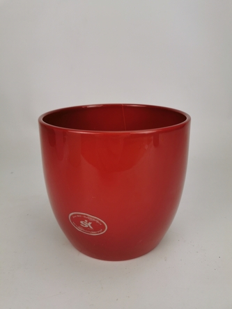 Keramický květináč Basel lesklý 14 cm bordó, 2. jakost Keramický květináč Basel lesklý 14 cm bordó, 2. jakost