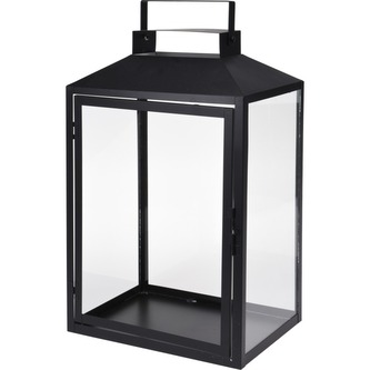 HOMESTYLING Lucerna kovová sada 3 ks sklo 44+35+28cm KO-HZ1952000