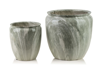 NEVA MARBLE Komplet 2 osłonek ceramicznych 30,5x30,5x30,5/20,5x20,5x23 cm