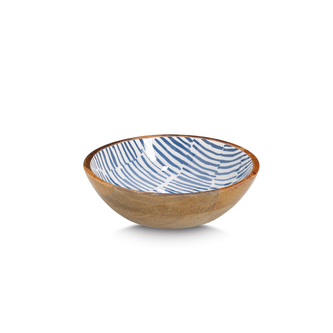 ZELLER Servírovací miska z magového dřeva, modrá 20 x 20 x 6 cm