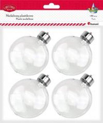 Bombki plastikowe kule 8cm 4szt