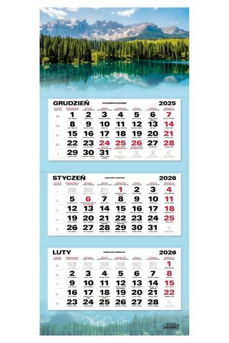 Kalendarz  trójdzielny 2026 (TT)