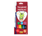 RICO pastelky trojboké , tuha průměr 3 mm, sada 12 ks, ořezávátko, papírový obal