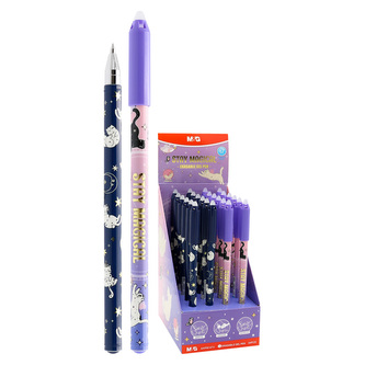 Pero gelové /gumovací M&G Stay Magical 0,7 mm - modrá náplň
