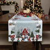 Vánoční ubrus - běhoun na stůl SNOWMANS FRIENDS 40x140 cm Mybesthome