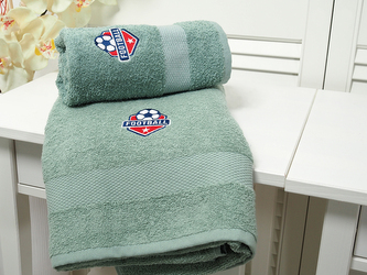 B.E.S. - Petrovice, s.r.o. Osuška froté Adria 70x140 s výšivkou - zelená Football