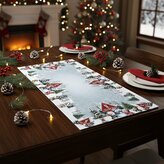Vánoční ubrus - běhoun na stůl SNOWMANS FRIENDS 40x85 cm Mybesthome