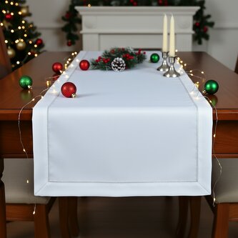 Dekorační ubrus - běhoun na stůl EDGAR bílá 60x120 cm Mybesthome