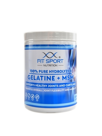 FitSport Nutrition - 100% pure hydrolyzed gelatine + MSM 500 kapslí