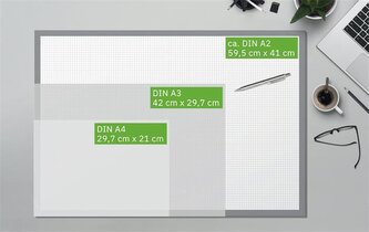 Podložka na stůl "Memo", 595 x 410 mm, 3 roční kalendář, + samolepicí bloček, SIGEL H6490
