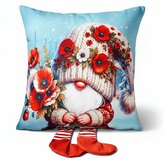 Vánoční polštář s 3D aplikací GNOMES LOVE 40x40 cm Mybesthome