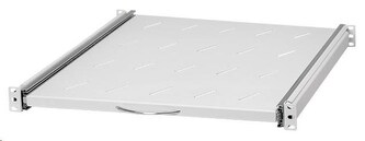 LEXI-Net 19" posuvná police s perforací 1U/550mm, šedá