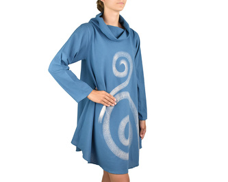 Šaty JEN s límcem, modrá Šaty JEN s límcem, modrá